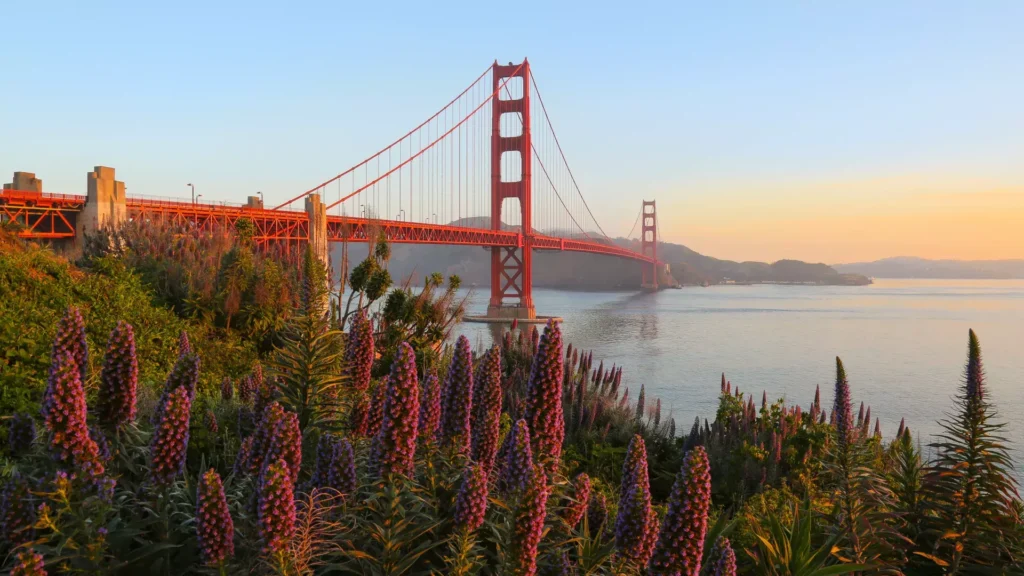 Golden Gate bridge the best place to visit in April in USA